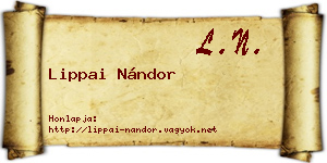 Lippai Nándor névjegykártya